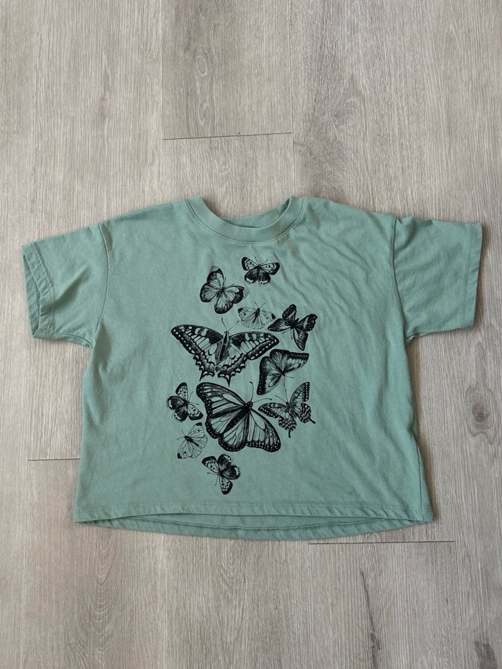 SO Boxy Cropped Short Sleeve Tee Girls Large 10/12
